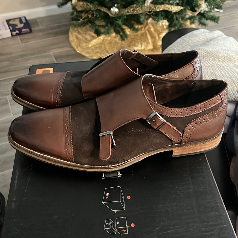 Steve Madden Men's Size 11.5 Double Monk Strap Shoes